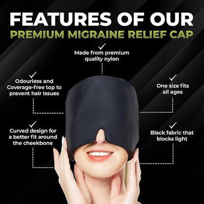 Migraine Relief Cap – Hot & Cold Therapy for Men & Women